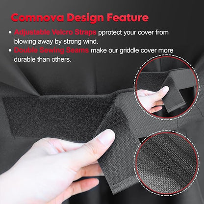Comnova Grill Cover for Camp Chef 2 Burner Stoves - 600D Outdoor Camping Stove Cover Heavy Duty & Waterproof, 2-Burner Griddle Covers for Camp Chef Explorer EX60LW, EX60P, EX280LW, YK60LW and More