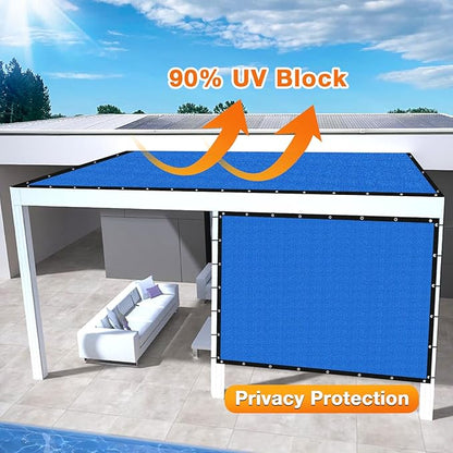 Artpuch Outdoor Pergola Shade Cover 16' X 20' Sun Shade Cloth with Grommets, 90% UV Protection Canopy Patio Privacy Screen (Customized Available) GN107, Blue