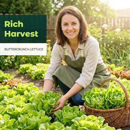 Buttercrunch Lettuce Seeds – 2500 Heirloom Seeds for Planting, Butter Lettuce Seeds for Indoor Outdoor Hydroponic Home Garden