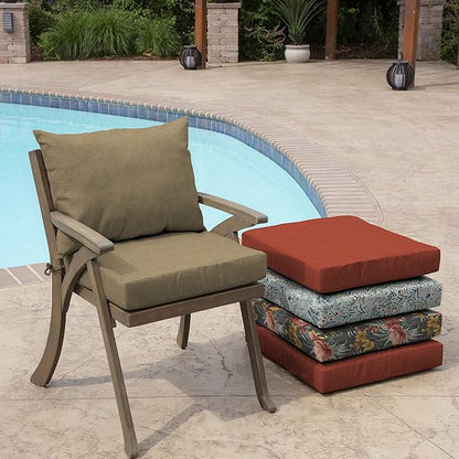 Arden Performance Outdoor Cushion Set, 21 x 21, Patio Cushion, Rain-Proof, Fade Resistant, Tan Hamilton