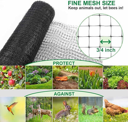 Mklsit Deer Netting Fence, 8ft x 100ft Bird Netting Heavy Duty Garden Netting for Garden Protection Fruit Trees Vegetable Plants Against Birds, Deer and Other Animals