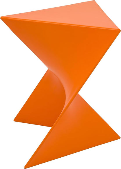 LeisureMod Randolph Modern Vanity Side Table, Orange