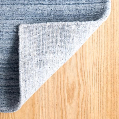 Dash & Albert Nordic Blue Hand Loom Knotted Performance Rug, 2 X 3 Feet, Blue Stripe Pattern