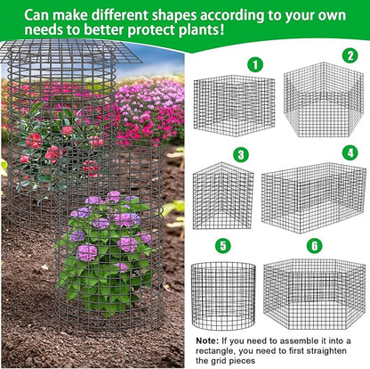 10 Pcs 11.8"x 11.8"/11.8"x 19.6" Available Chicken Wire Cloches for Plants, Plant Protector from Animal, Garden Covers Netting Iron Wire Mesh to Protect Plants Vegetables from Rabbit Squirrel Chicken