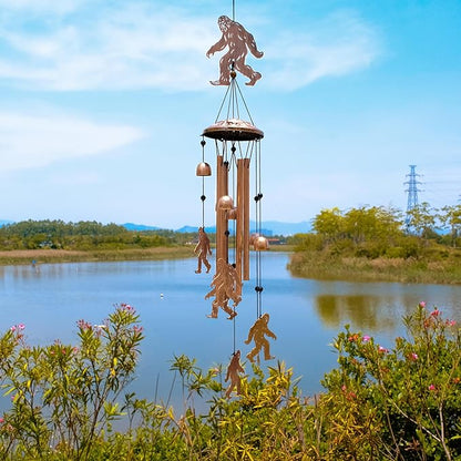 Bigfoot Wind Chimes for Outside, Metal Windchimes Outdoors, Bigfoot Gifts for Women/Men, Memorial/Birthday Gifts, Garden Decor for Outside, Patio or Yard, Durable Chimes for Outdoors