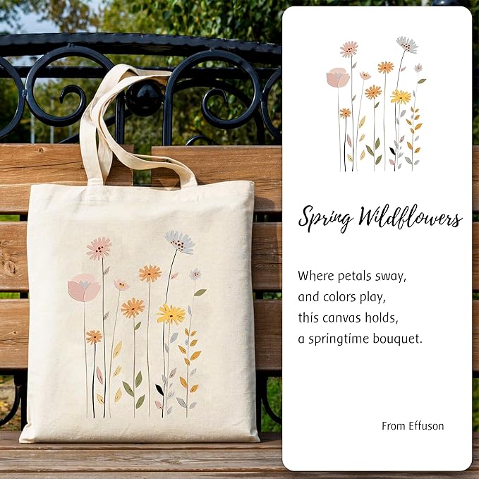 Canvas Tote Bag with Aesthetic Prints, Cute Tote Bag for Women Girls with Wide Strap, Gifts for Cat Book Lovers