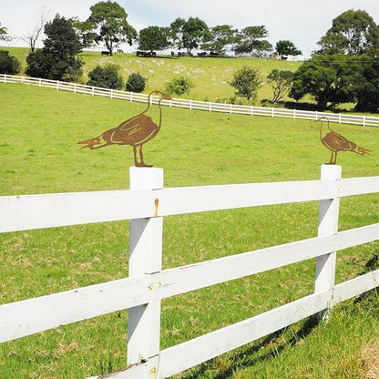 3 Pcs Rusty Seagull Decoration,Outdoor Bird Wall Decor,Rustic Metal Seagull Decorative Garden Stakes and Yard Art,Fence Decorations Outdoor