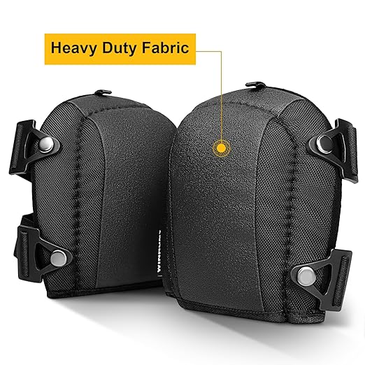 Lightweight Foam Knee Pads for Men - Non-Slip Thick Soft Padding, Strong Straps, Easy-Fix Clips - Perfect Knee Pads for Flooring, Gardening