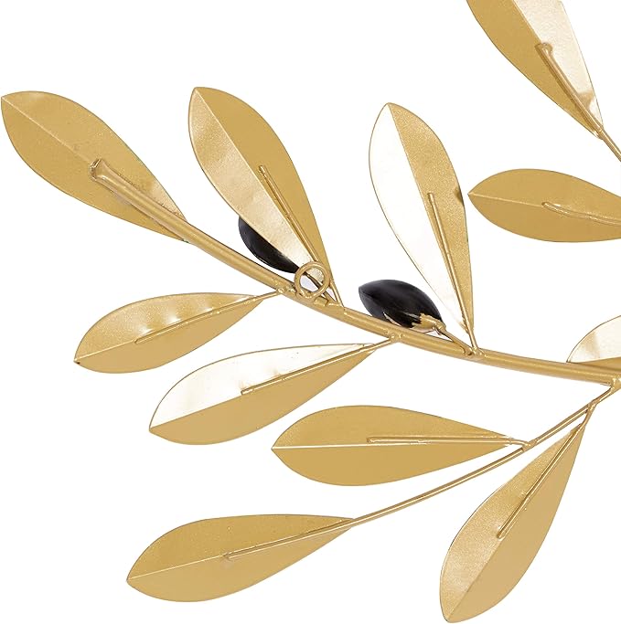 Deco 79 Metal Leaf Wall Decor, 46" x 2" x 16", Green