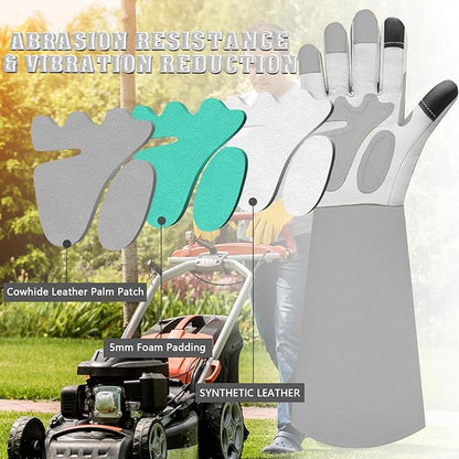 Long-Gardening-Gloves for Women/Men - Thorn Proof Rose Pruning Gloves Heavy Duty Gauntlet, Best Garden Gifts for Gardener-L