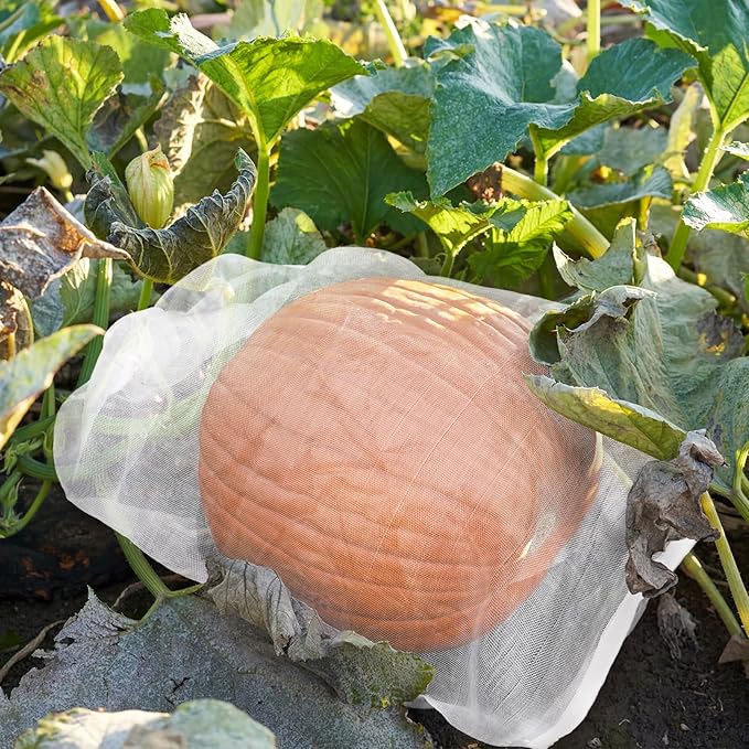 Mesh Fruit Tree Bags, 20 Pack 27 x 19 inch Plants Protection Netting Bags with Drawstring, Insect Bird Bug Barrier Net Cover for Garden Flower Bananas Vegetables Fruits Tree Shrub