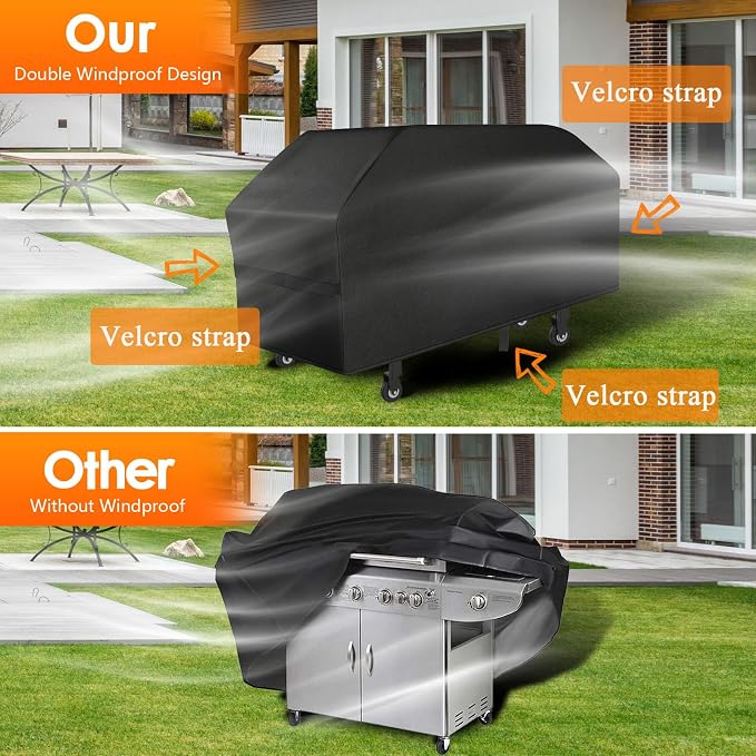 Griddle Cover 600D Heavy Duty for 36 inch Griddle with Hood, 36 inch Blackstone Griddle Cover Blackstone Cover Accessories BBQ Gas Grill Cover Waterproof Windproof Weather