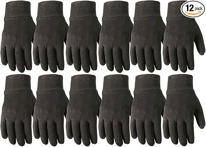 Wells Lamont Versatile Work Gloves Lightweight, Durable, Comfortable Jersey Basic, 12-Pair Bulk Pack, Large (506LZ)