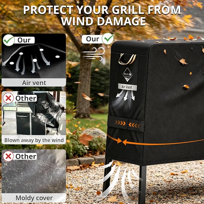 PasWith Griddle Cover for Blackstone 22 inch with Hood & Stand[Upgrade 1000D Heavy Duty Fabric]Waterproof UV & Fade Resistant Griddle Cover for Blackstone 17 and 22 inch Grill with Straps & Air Vents
