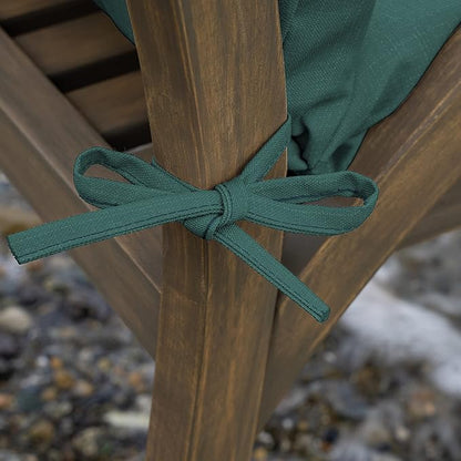 Arden 2-Pack Outdoor Patio Dining Chair Cushion, 20x44, Rain-Proof Seat Pad, Fade-Resistant Outdoor Cushion Peacock Blue Green Texture