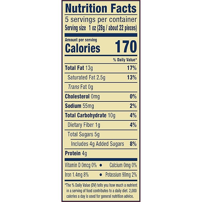 PLANTERS Cashews Cinnamon & Brown Sugar - Trail Mix Snack Pack - Snacks with Cinnamon & Brown Sugar, Snack Pack, Party Trail Mix, 5 Oz Bag