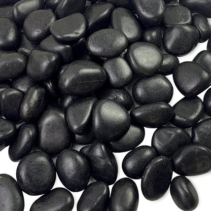 FANTIAN 20 lbs Black River Rocks for Landscaping, 1-2 Inch Decorative Black Pebbles for Indoor Plants, Vase Fillers, Garden, Potted Plant Rocks, Paving, Fountain and Outdoor Decoration Black Stones