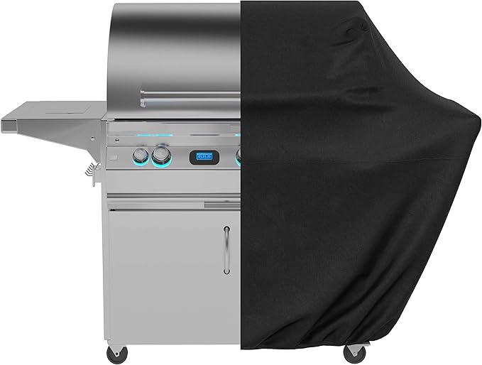 Amazon Basics Gas Grill Barbecue Cover, 54 inch / S, Black