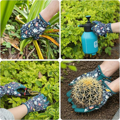 Baidast Gardening Gloves for Women, Breathable Leather Garden Gloves with Grip, Thorn Proof Work Gloves