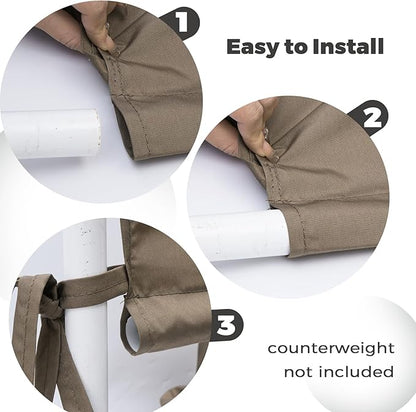 Universal Canopy Cover Replacement for 17x6.8 Ft Outdoor Pergola Structure, Garden Pergola Shade for Gazebo Patio Porch Balcony, Outdoor Waterproof Pergola Canopy Top(Cover Only) (Khaki)