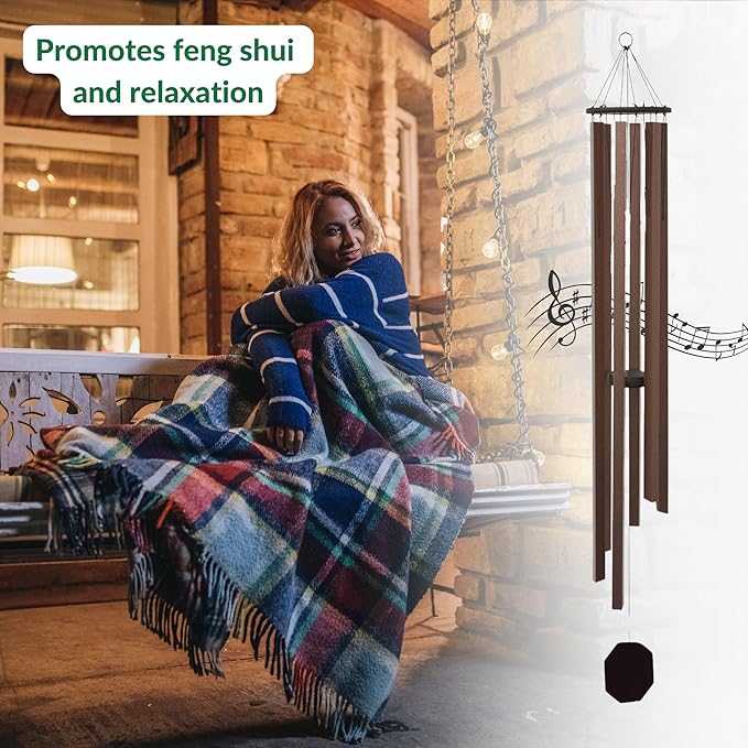 Lambright Chimes Church Bell Large 65" Tall Bronze Personalized Wind Chime, Custom Windchimes for Memorial, Sympathy, Loss, Anniversary for Wife, Friend, Mother, Grandmother, Pet - Made in America