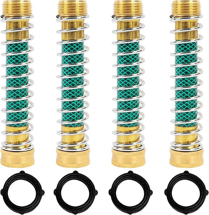 Hourleey Garden Hose Protector, Hose Extension Adapter with Coil Spring (4 PCS)