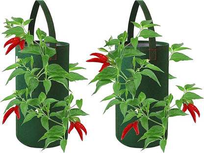 Hanging Aeration Planter for Hot Peppers, Strawberries and Herbs, Eight Holes Per Planter