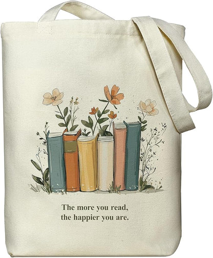 itgowisa Canvas Tote Bag for Women, Tote Bag with Zipper Inner Pocket, Zippered Canvas Bag for Shopping Work Grocery Everyday
