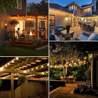 DAYBETTER 150ft Solar String Lights Outdoor Waterproof, 75 Bulbs 2700K Warm White Energy-Saving, Solar Lights for Garden, Patio, Backyard - Perfect for Homeowners