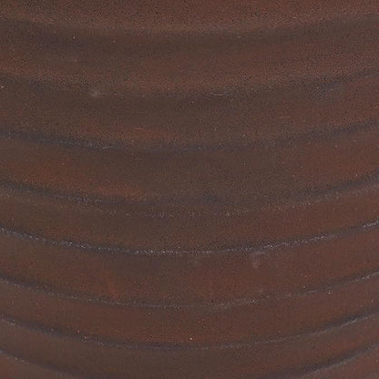 Sunnydaze Ribbed 13" Outdoor Plant Pot - Polyresin Double-Walled Planter for Indoor or Outdoor Use - Rust - Set of 2