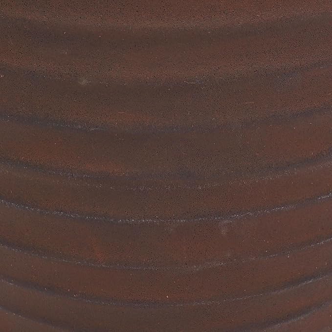 Sunnydaze Ribbed 16" Outdoor Plant Pot - Polyresin Double-Walled Planter for Indoor or Outdoor Use - Rust