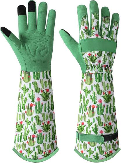 Trifabricy Gardening Gloves for Women - Long Garden Gloves with Grip Breathable, Thorn-Proof Puncture-Resistant Work Gloves