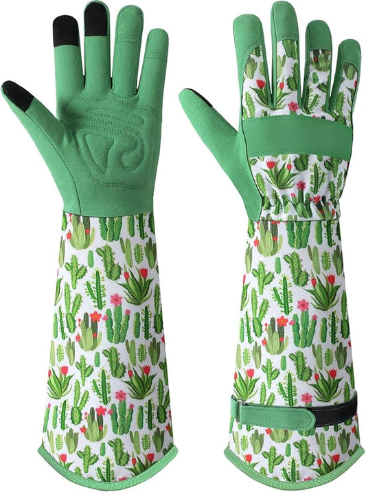 Trifabricy Gardening Gloves for Women - Long Garden Gloves with Grip Breathable, Thorn-Proof Puncture-Resistant Work Gloves