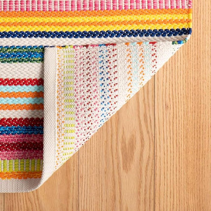 Dash and Albert Bright Stripe Indoor/Outdoor Area Rug - Runner - 2.5' x 8' Multi - Striped Handwoven Washable Accent Rug - Durable, Lightweight, Fade Resistant, High Traffic Areas Sunroom, Kitchen