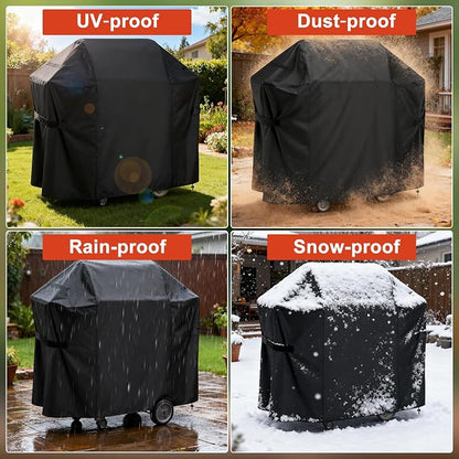 LBTING Grill Cover, 48-inch Heavy Duty 300D Oxford Waterproof Windproof UV Resistant BBQ Gas Grill Cover for Outdoor Barbecue Fit Most Brands Weber, Brinkmann, Char Broil, Holland