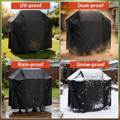 LBTING Grill Cover, 48-inch Heavy Duty 300D Oxford Waterproof Windproof UV Resistant BBQ Gas Grill Cover for Outdoor Barbecue Fit Most Brands Weber, Brinkmann, Char Broil, Holland