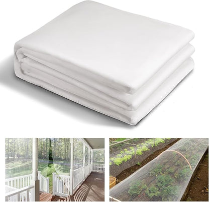 ANPHSIN Stronger Garden Mesh Netting - 10 x 33 ft PP Nanocomposite Bird Net Barrier, Mosquito Netting Screen for Outdoor Plants Vegetables Patios Balconies Terraces, Shading Rate 20% (White)