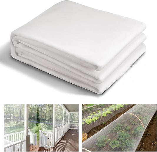 ANPHSIN Stronger Garden Mesh Netting - 10 x 33 ft PP Nanocomposite Bird Net Barrier, Mosquito Netting Screen for Outdoor Plants Vegetables Patios Balconies Terraces, Shading Rate 20% (White)