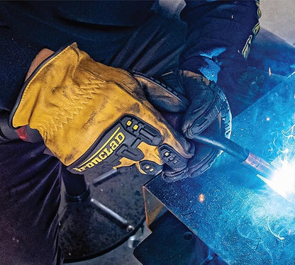 Ironclad Mens Work Gloves 360 CUT LEATHER IMPACT, Yellow, 3X-Large US