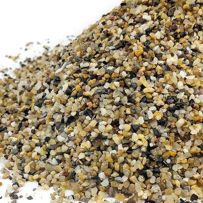FANTIAN 10 lbs Aquarium Sand, 1/16 Inch Fish Tank Gravel. Decorative Coarse Sand Pea Gravel for Aquarium Substrate, Terrariums, Vase, Plant, Soil Cover and Outdoor Landscaping Small River Rocks