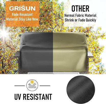 Grisun 39 Inch Built-in Grill Cover for Weber and KitchenAid Built in Gas Grills, Bull Outdoor Kitchen & Grill Head Cover, Heavy Duty Waterproof BBQ Grill Cover with Handle, Black