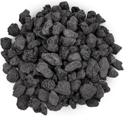 Mr. Fireglass Natural Lava Rock, 0.4"- 0.8" Small Volcanic Lava Rock for Indoor & Outdoor Fire Pits, Fireplaces, Fire Bowls & Fire Table, Decorative Garden Landscaping, Potted Plants -10 Pounds, Black