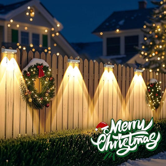 Brizled 12 Pack Outdoor Solar Fence Lights, 11 Modes & 9 Colors Color Changing Fence Solar Lights Waterproof IP65, 100 Lumens Landscape Deck Outdoor Lighting for Backyard Railing Wall Fence Poolside