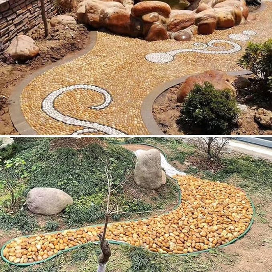 YISZM 40lbs Yellow River Rocks for Landscaping, 1-2 Inch Natural Pebbles for Indoor Plants, High Polished Decorative Stones Garden Outdoor and Indoor DIY Vase Filler Fish Tank Aquariums