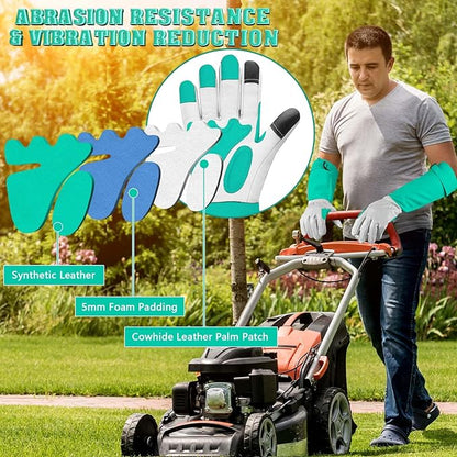 Long-Gardening-Gloves for Women/Men - Thorn Proof Rose Pruning Gloves Heavy Duty Gauntlet, Best Garden Gifts for Gardener-L