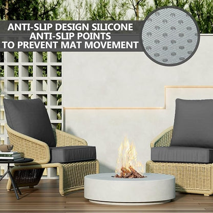 24" x 24" x 6" Outdoor Deep Seat Cushions Set - Waterproof & Fade Resistant Patio Furniture Replacement Cushions, Non-Slip Outdoor Cushions Fit Loveseats, Couches, Chairs, and Sofas.