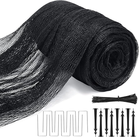 8 X 100 Ft Garden Netting, 5/8in Mesh Heavy Duty Bird Netting for Vegetable, Fruit Trees, Blueberry Bush Protection, Reusable Poultry Netting Against Birds, Deer, Rabbit and Cat, Chicken Coop Net
