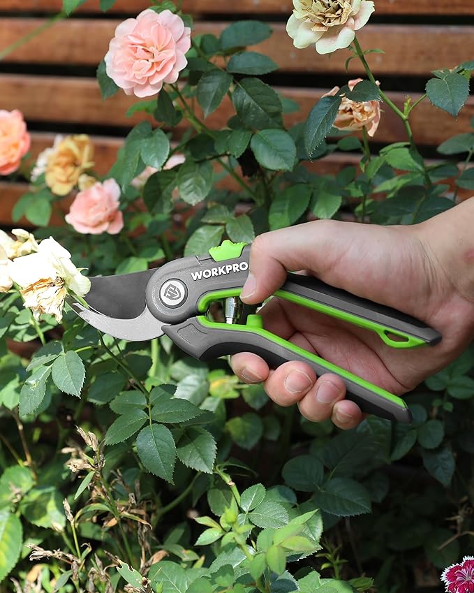 WORKPRO 3-Piece Garden Shears Set - 20” Hedge Shear, 24” Anvil Lopper & 8” Pruning Shear, Heavy-Duty Gardening Clippers with Sharp Blade, Comfort Grip Handle for for Branches, Shrubs, and Hedges