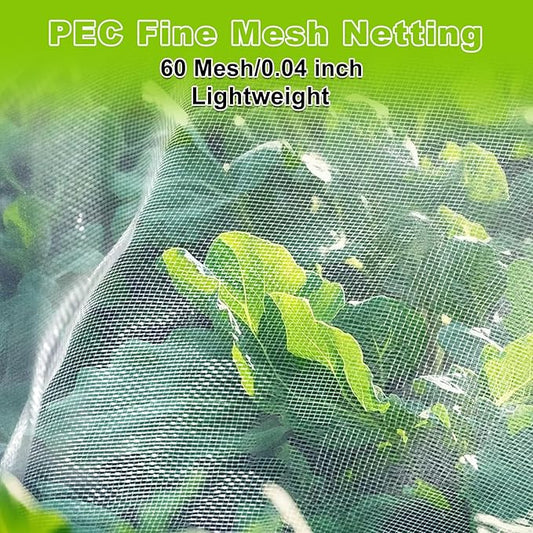 Remiawy Garden Netting, 2 Pack 10 x 33 FT Ultra Fine Garden Mesh Netting for Plants, Gardening Raised Bed Barrier Row Cover Protection Screen for Fruits Flowers Vegetables from Birds Animals Deer