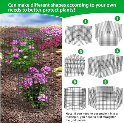 10 Pcs 11.8"x 11.8"/11.8"x 19.6" Available Chicken Wire Cloches for Plants, Plant Protector from Animal, Garden Covers Netting Iron Wire Mesh to Protect Plants Vegetables from Rabbit Squirrel Chicken